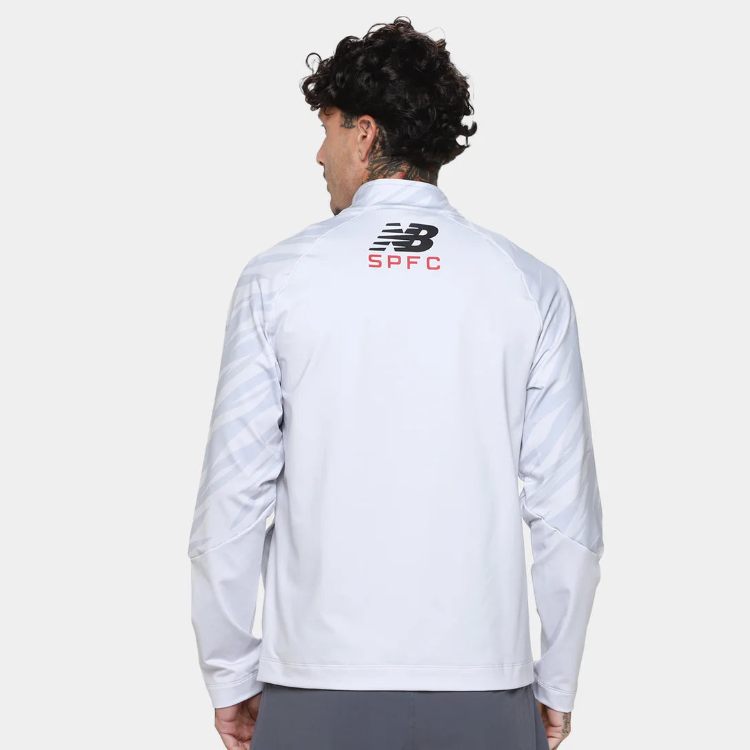 Jaqueta São Paulo 26/27 Pré Jogo New Balance Masculina - Cinza Claro